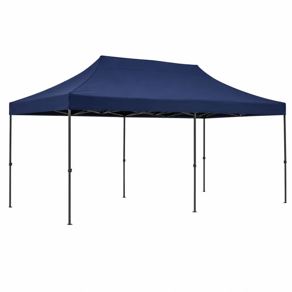 Gazebo pieghevole rettangolare in poliestere e acciaio 6x3m