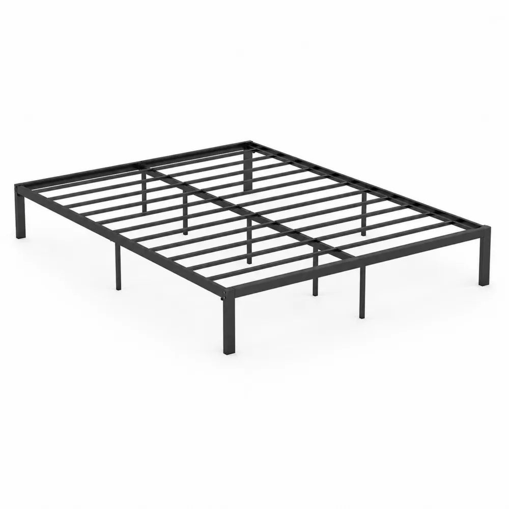 Letto Matrimoniale in Metallo Nero 200x160 cm