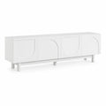 Mobile TV bianco in MDF a quattro ante 180x40x50 cm